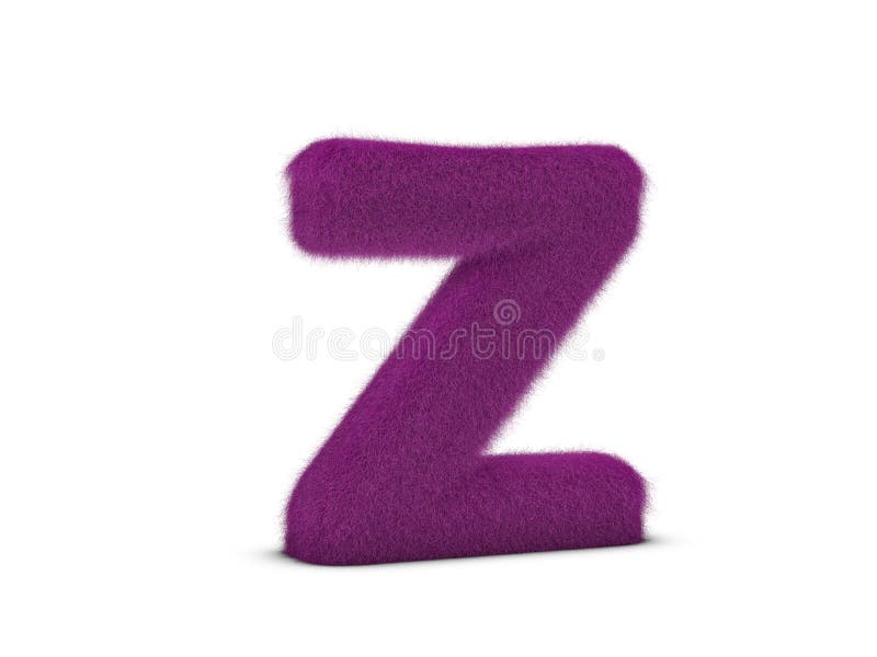 Fur letter Z stock illustration. Illustration of design - 186322946