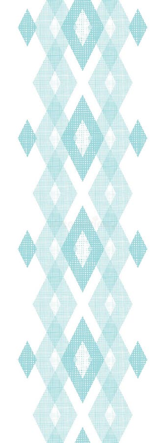 Furaj albastru pastelat ikat vertical diamant fără sudură stock illustration
