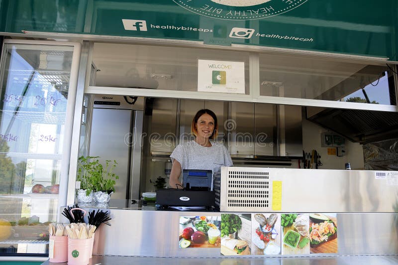 08 September 2016-Woam new entreprenor own food vendor van with other two she ie mirgrant from romania and started her own food business after six years working various jobs in Denmark partner with other two in Copenhagen / Denmark / Photo. 08 September 2016-Woam new entreprenor own food vendor van with other two she ie mirgrant from romania and started her own food business after six years working various jobs in Denmark partner with other two in Copenhagen / Denmark / Photo.