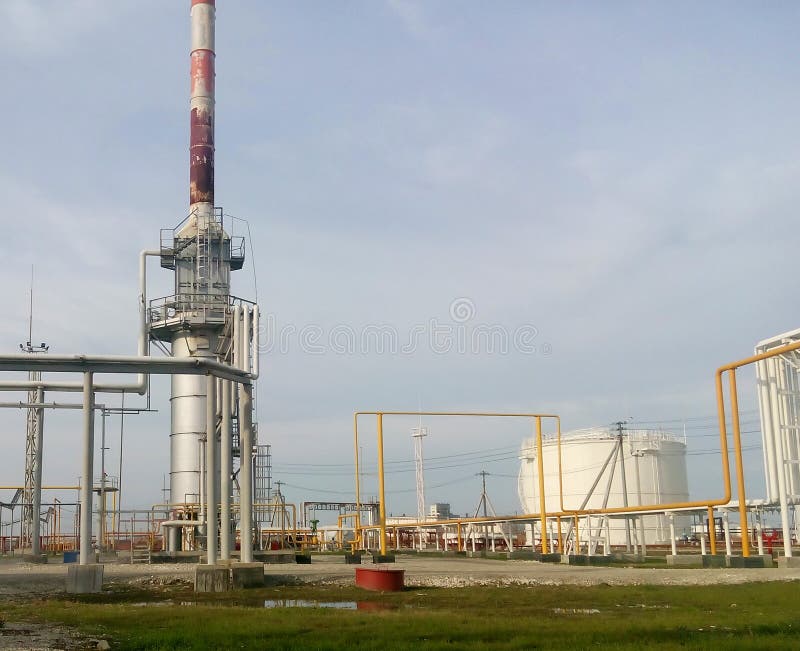 Furnace for Heating Oil at the Refinery Stock Photo Image of assembly