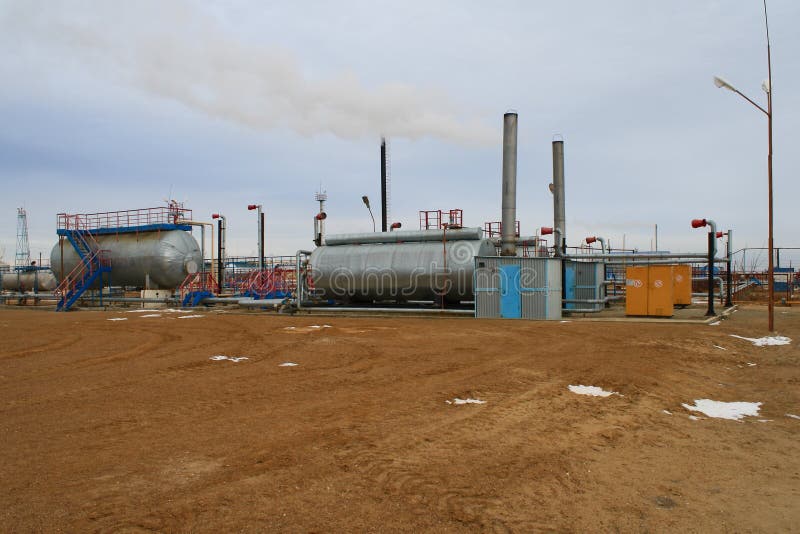 Furnace For Heating Oil At The Refinery Stock Image Image of