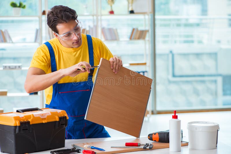 The Furniture Carpenter Working in the Stock Photo Image of