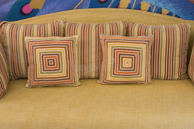 Furniture : Chair or sofa with pillow in Living room royalty free stock photos Furniture : Chair or sofa with pillow in Living room royalty free stock photos