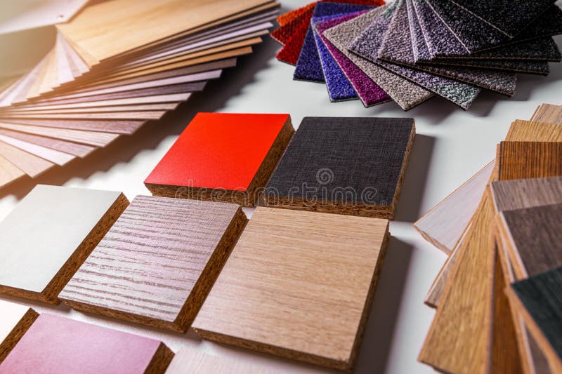 Furniture and Flooring Material Design Samples Stock Image Image of