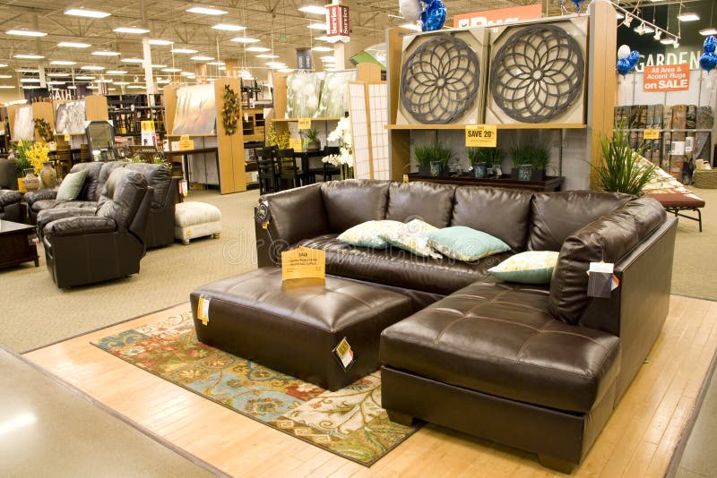 Furniture home decor store editorial photography. Image of design 32574587