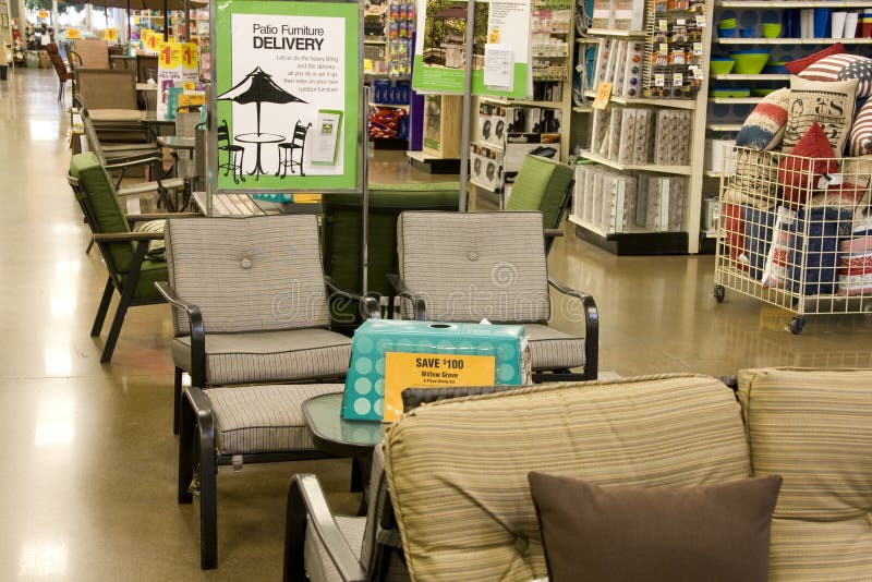 Furniture home decor store editorial photography. Image of design