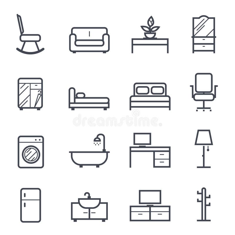 Furniture Icon Bold Stroke