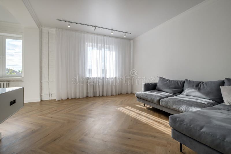 Furniture in Interior of Expensive Living Room in Studio Apartments or