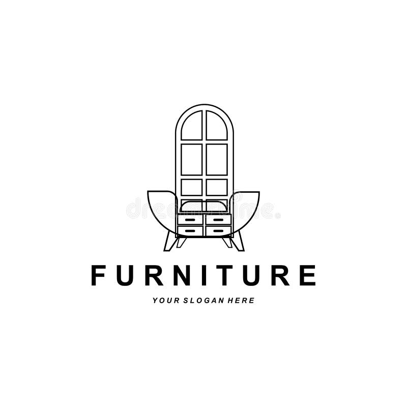 Furniture Logo, Home Furnishing Design, Room Icon Illustration, Table ...