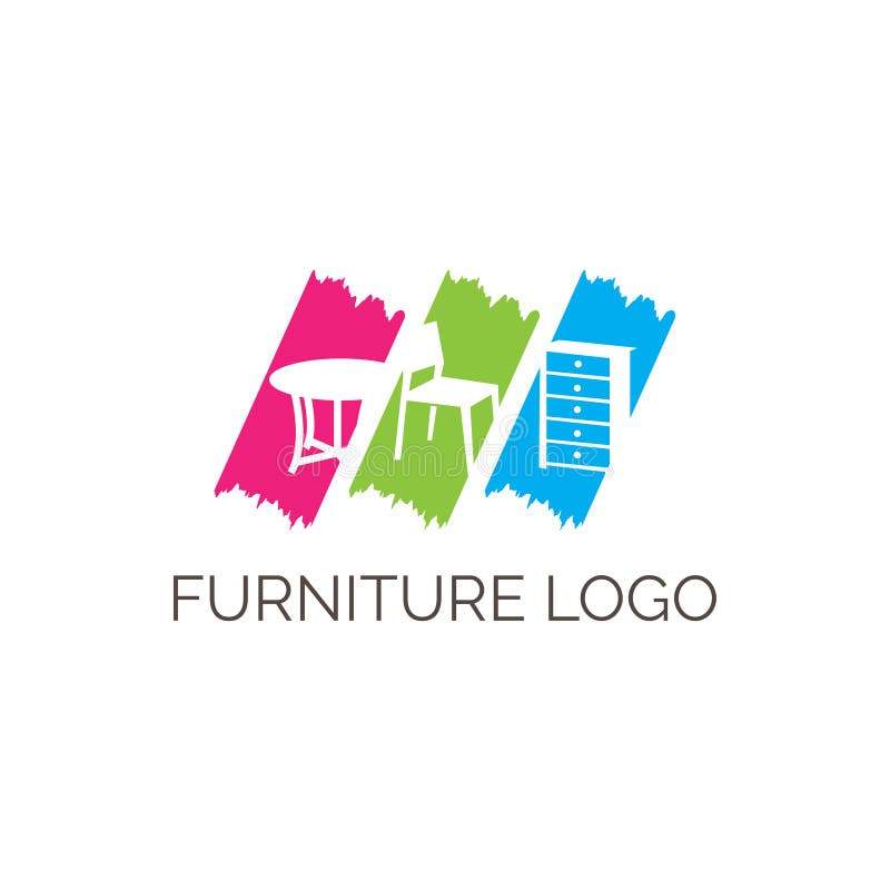 Furniture Logo Vector Art Logo Template and Illustration Stock Vector