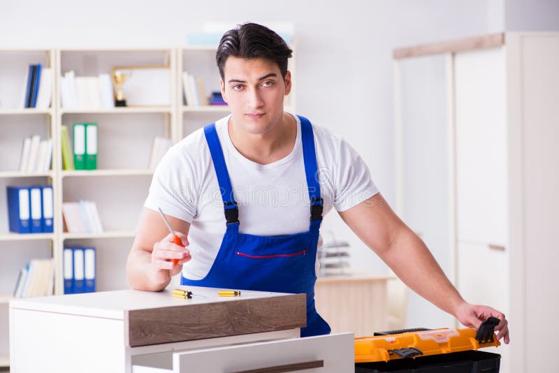 The Furniture Repair and Assembly Concept Stock Image Image of