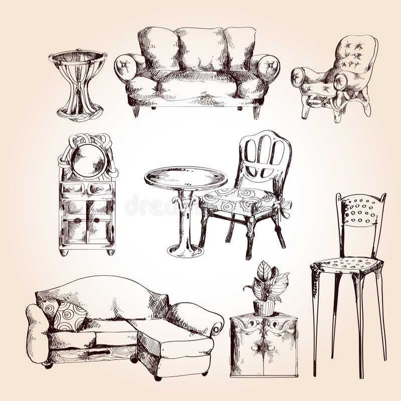 Baroque luxury style armchair furniture Royalty Free Vector