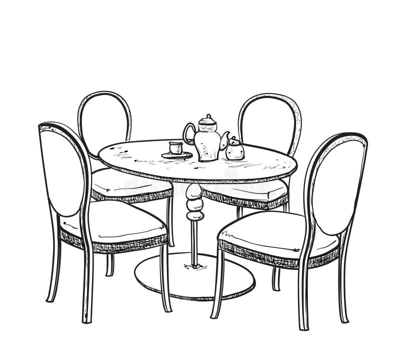 Furniture Summer Cafe Chair Table Sketch Stock Illustrations  136  Furniture Summer Cafe Chair Table Sketch Stock Illustrations Vectors   Clipart  Dreamstime
