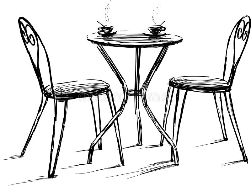 За чашечкой кофе - Страница 3 Furniture-summer-cafe-vector-drawing-table-chairs-36075595