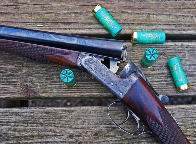 Fusil de chasse et interpréteurs de commandes interactifs photographie stock Fusil de chasse et interpréteurs de commandes interactifs photographie stock
