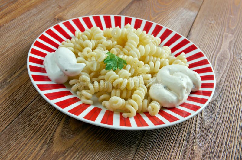 Fusilli stock photo. Image of spaghetti, sauce, cream 58155332