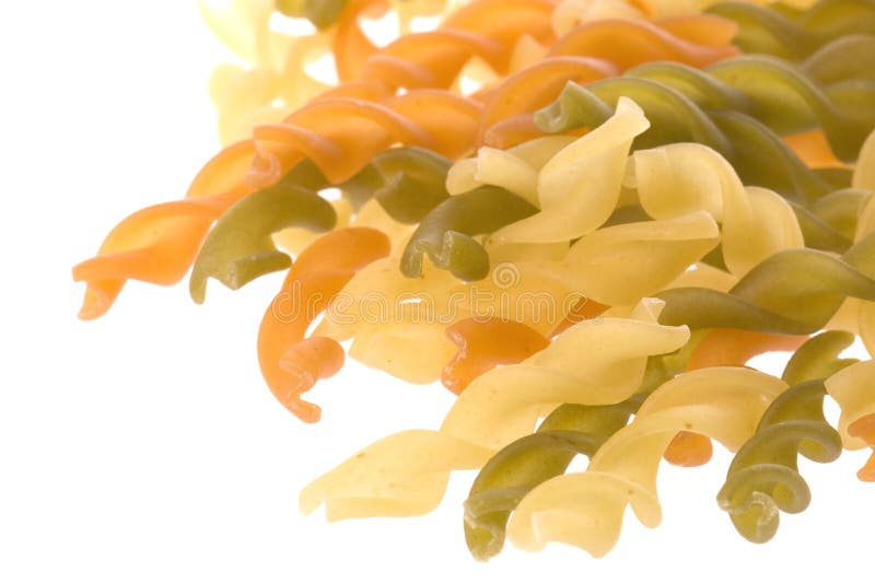 Fusilli Vegeroni Spirals Pasta stock image