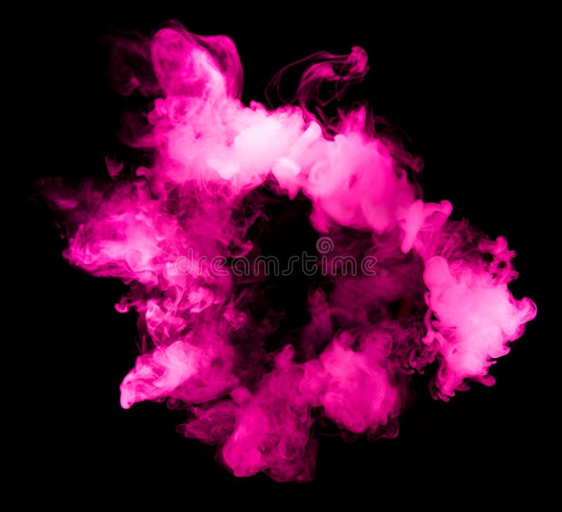 Blue and purple steam on a black background stock image in 2023