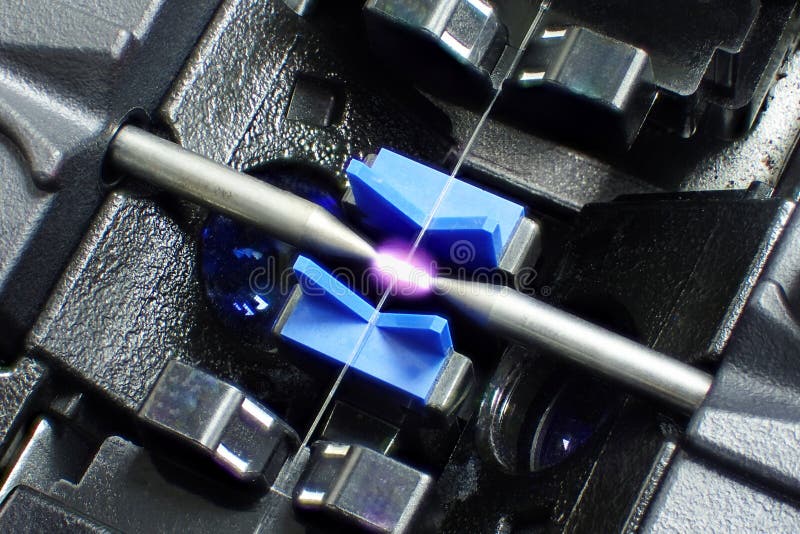 Fusion splicer fiber optic. stock image Fusion splicer fiber optic. stock image