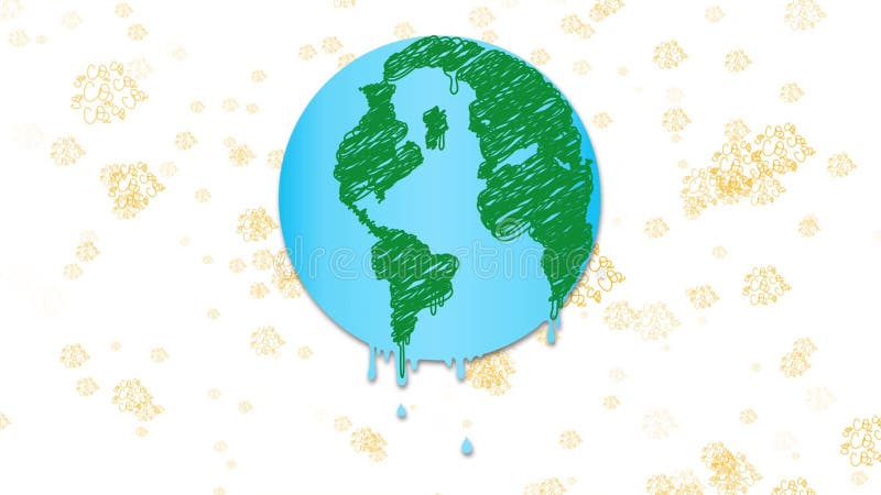 Fusión del planeta causada calentamiento del planeta libre illustration
