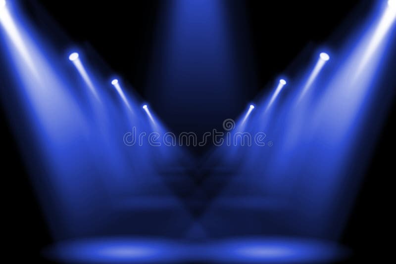 Fusée pourpre bleue abstraite d'éclairage sur le centre de la scène de plancher illustration stock Fusée pourpre bleue abstraite d'éclairage sur le centre de la scène de plancher illustration stock
