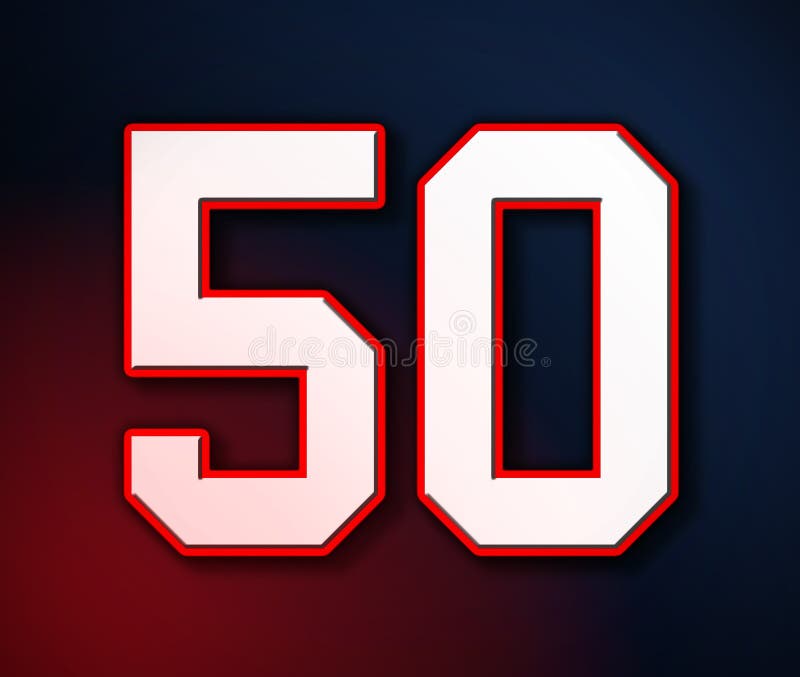 50 futbol amerykański sporta bydła Klasyczna liczba w kolorach flaga amerykańska projekta patriota, patriotów 3D ilustracja ilustracji 50 futbol amerykański sporta bydła Klasyczna liczba w kolorach flaga amerykańska projekta patriota, patriotów 3D ilustracja ilustracji