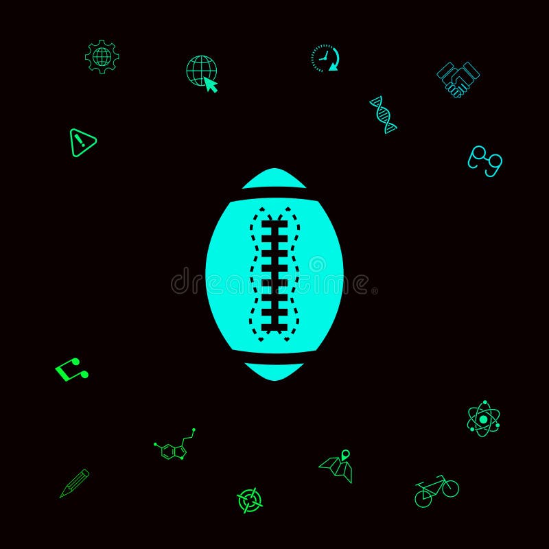 Futbol Amerykański piłki ikona ilustracji Futbol Amerykański piłki ikona ilustracji