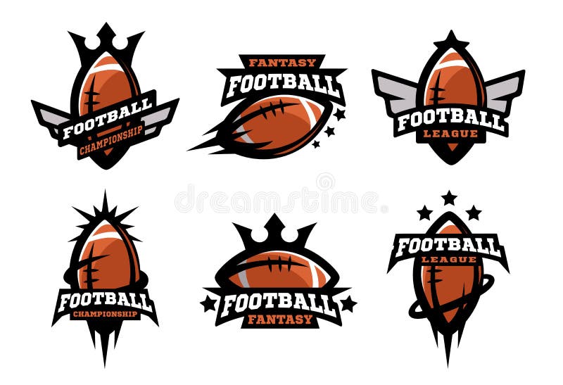 Futbol amerykański ustawiający logowie