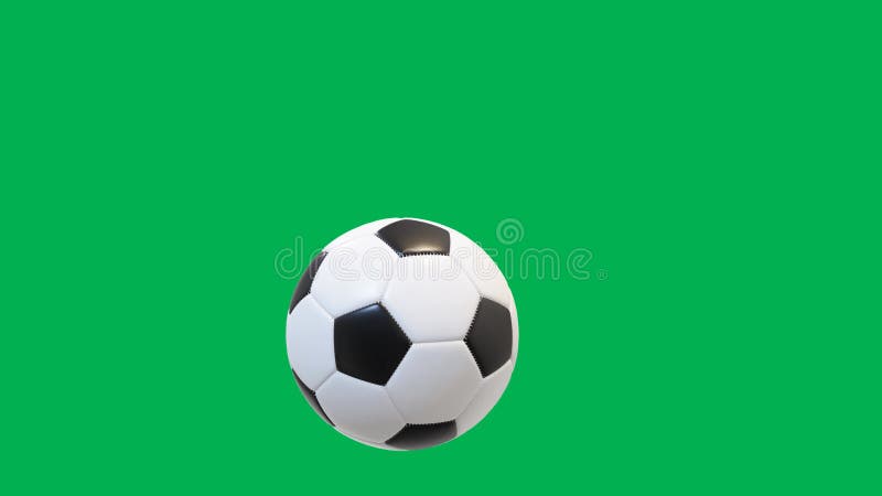 Foto de Bola De Futebol No Gol No Fundo De Tela Verde Chave De