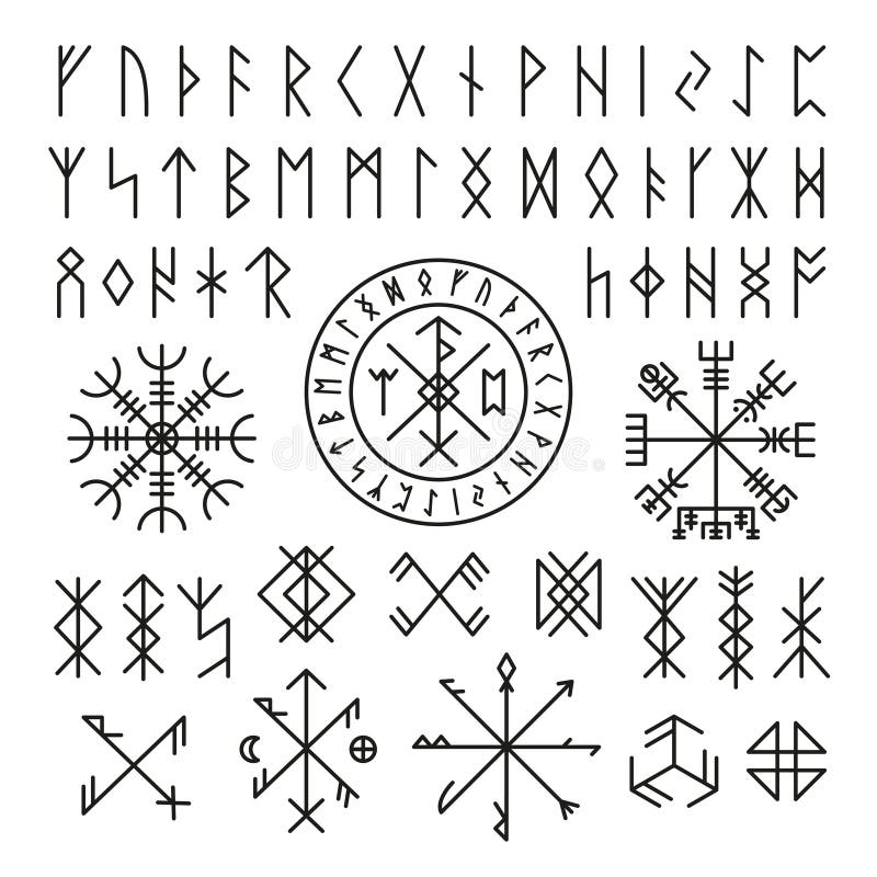 Viking runic panel stock illustration. Illustration of creative - 6273494