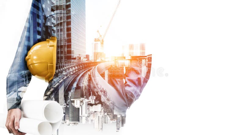 Future building construction engineering project. stock image