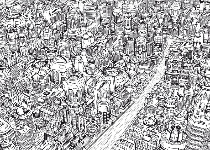 manga city background