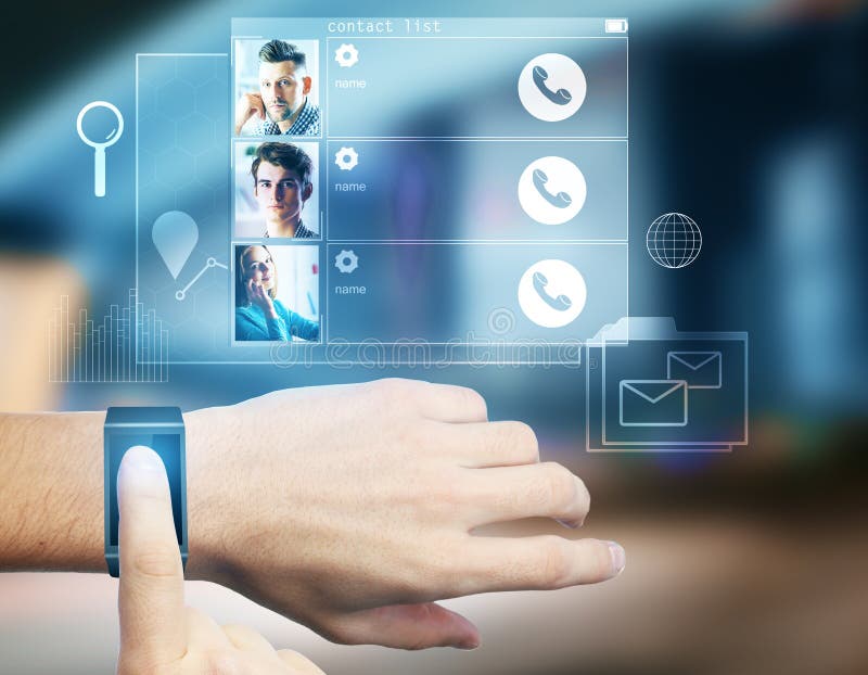Future and Communication Concept Stock Illustration - Illustration of innovation, male: 97367203