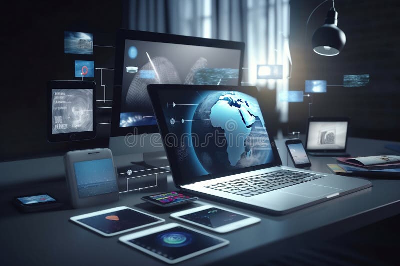 Digital Education and Remote Learning Genarative Ai Stock Photo