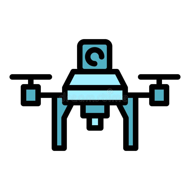 Future drone icon vector flat royalty free illustration