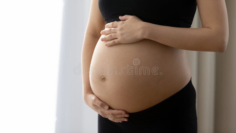 800px x 450px - Future Mom Holding Both Hands on Naked Heavy Pregnant Belly Stock Photo -  Image of happy, birth: 230120988