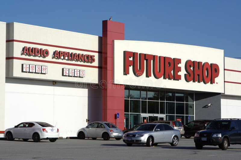 The Future Shop is the largest consumer electronics retailer in Canada, boasting more than 131 stores. In 2001, it was purchased by the American retail giant, Best Buy. The parent company runs stores under both banners in Canada. This outlet of Future Shop is located in Richmond, British Columbia. The Chinese characters on the signage recognize the large Chinese community residing and shopping in the area.