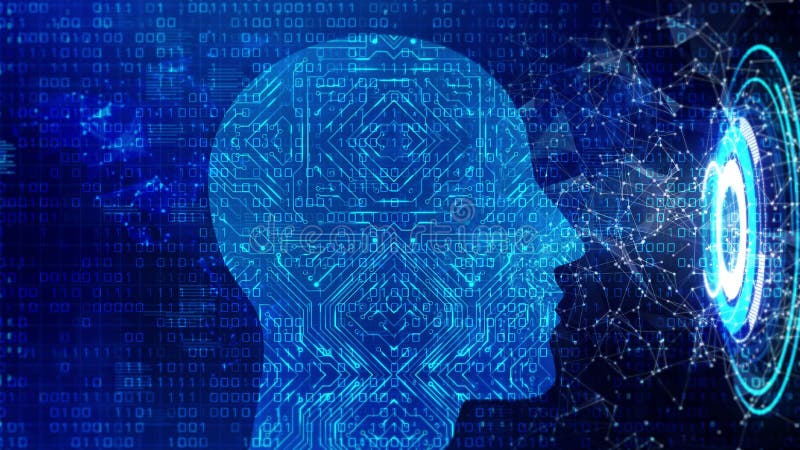 Future Technology Brain circuit Concept Visualization Loop Background. vector illustration