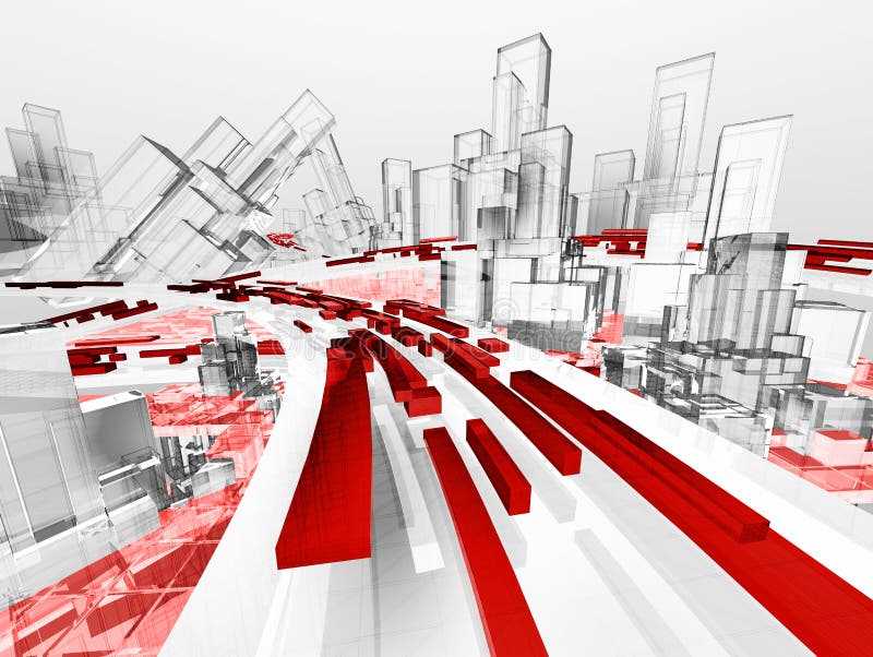 Future ville abstraite illustration libre de droits Future ville abstraite illustration libre de droits