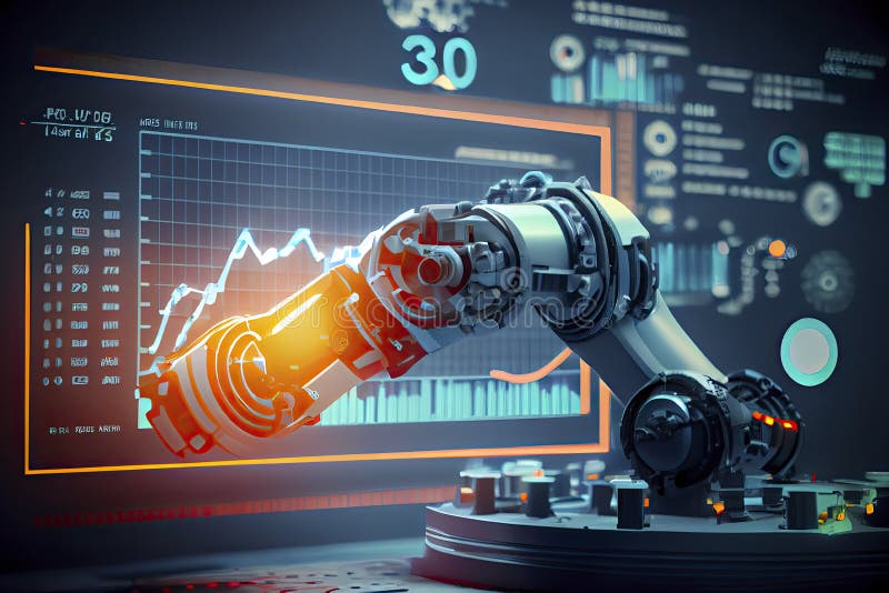 Future Vr Technology for Mechanized Industry Robot Arm Control Stock ...