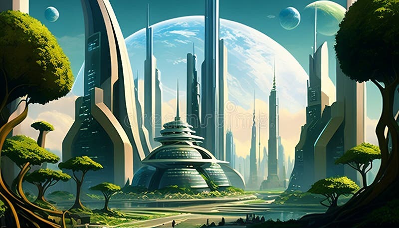 Future World: a Glimpse into Earth S 23rd Century, Made with Generative 