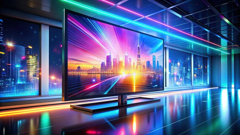 FutureForward Digital Signage Vibrant Displays for Enhanced Retail Experiences and Interactive Wayfinding royalty free illustration