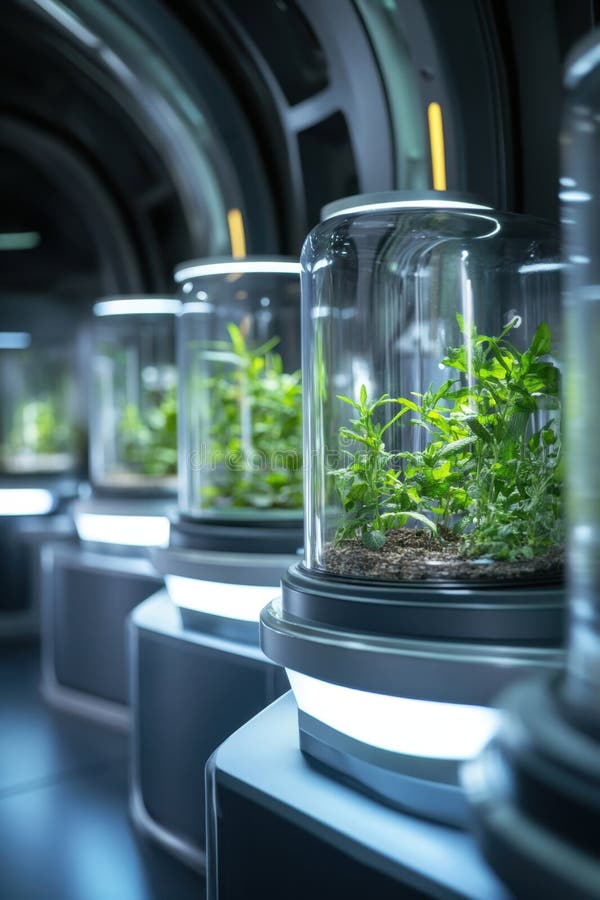 Futurismo Dell'Allevamento Degli Interni : Crescita vegetale sostenibile in ambienti controllati. fotografie stock