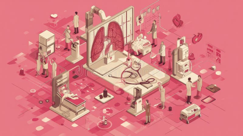 Futurismo Medico Generato dall'IA illustrazione vettoriale