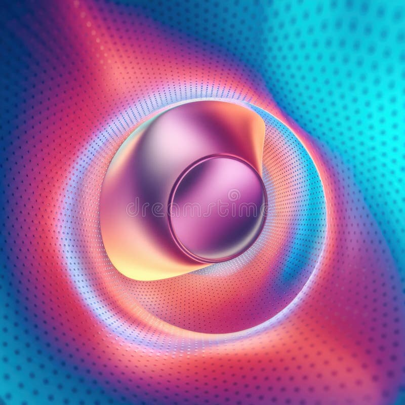 Fundal abstract futurist cu gradient colorat și modele circulare stock photos