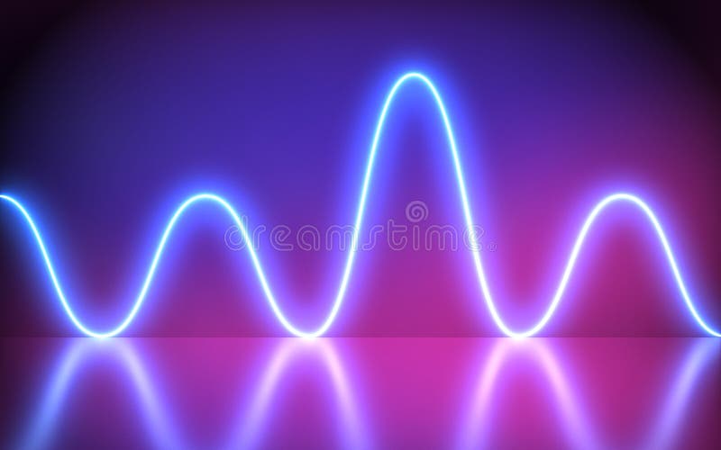 Futuristic Abstract Blue And Purple Neon Wave motion Light Shapes On colorful background and reflective With Empty Space For Text royalty free illustration Futuristic Abstract Blue And Purple Neon Wave motion Light Shapes On colorful background and reflective With Empty Space For Text royalty free illustration