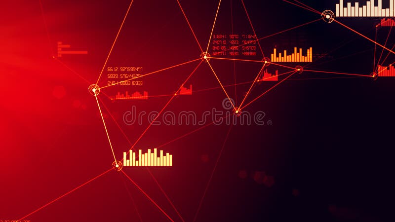 Futuristic abstract red network and data connection grid illustration stock photo Futuristic abstract red network and data connection grid illustration stock photo