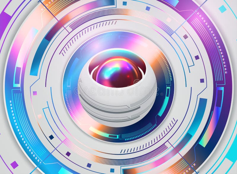Futuristic abstract template with innovative virtual user interfaces on dark background vector illustration stock illustration Futuristic abstract template with innovative virtual user interfaces on dark background vector illustration stock illustration