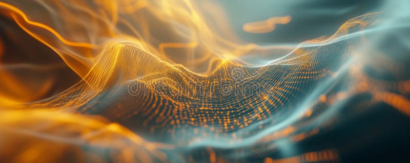 Futuristic abstract visualization of stock market trends in vibrant colors and flowing patterns royalty free stock photography