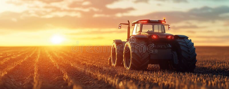 A futuristic agricultural robot, operating sophisticated machinery, revolutionizing farming with automated systems for royalty free stock photo
